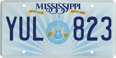 MS license plate YUL823