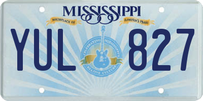 MS license plate YUL827