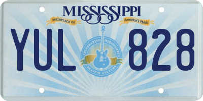 MS license plate YUL828