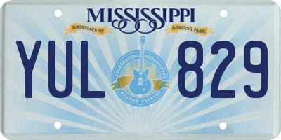 MS license plate YUL829