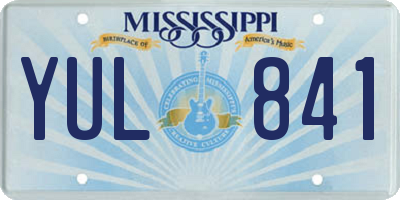 MS license plate YUL841
