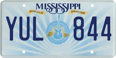 MS license plate YUL844