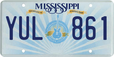 MS license plate YUL861