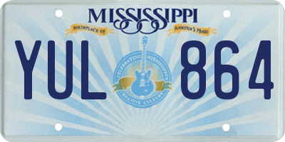 MS license plate YUL864