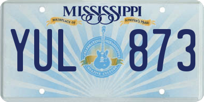 MS license plate YUL873