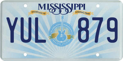 MS license plate YUL879
