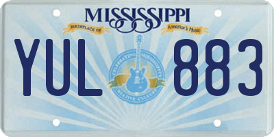 MS license plate YUL883