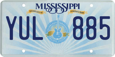 MS license plate YUL885