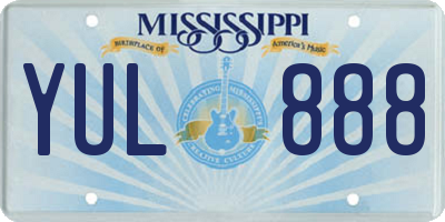 MS license plate YUL888