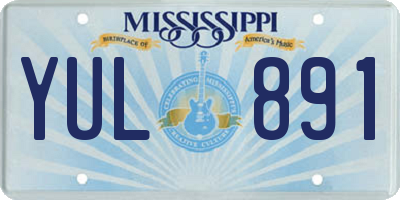 MS license plate YUL891