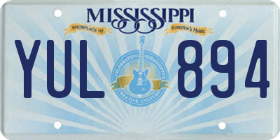 MS license plate YUL894