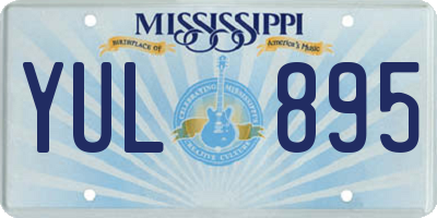 MS license plate YUL895