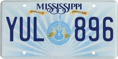 MS license plate YUL896