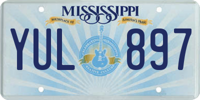 MS license plate YUL897