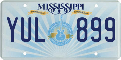 MS license plate YUL899