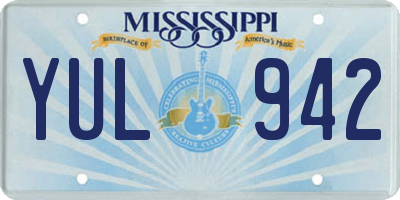 MS license plate YUL942