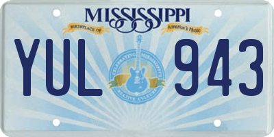 MS license plate YUL943