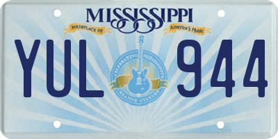 MS license plate YUL944