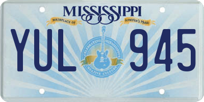 MS license plate YUL945