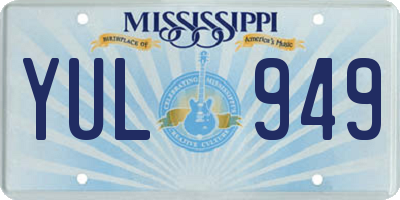 MS license plate YUL949