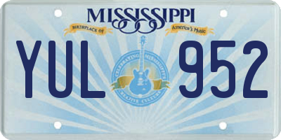 MS license plate YUL952