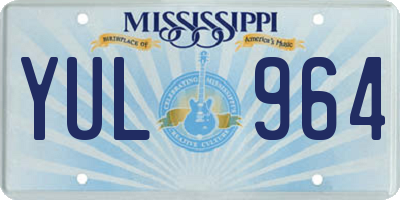 MS license plate YUL964