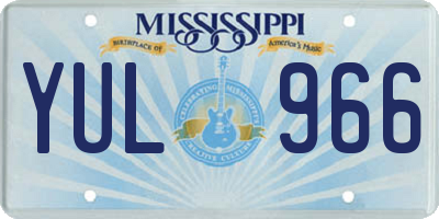 MS license plate YUL966