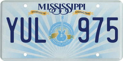 MS license plate YUL975