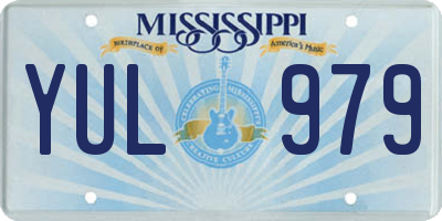 MS license plate YUL979