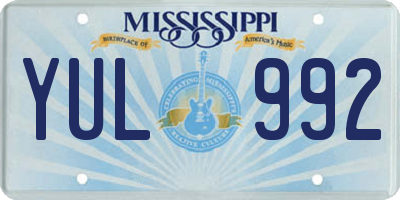 MS license plate YUL992