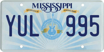 MS license plate YUL995