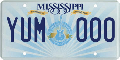 MS license plate YUM000