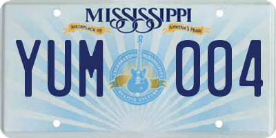 MS license plate YUM004