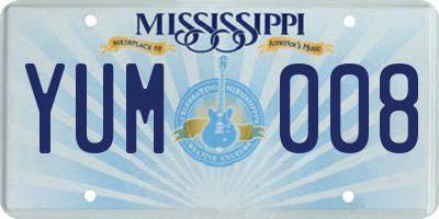 MS license plate YUM008