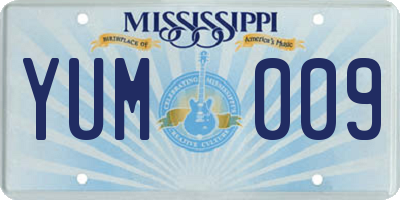 MS license plate YUM009