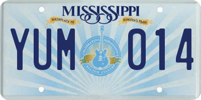 MS license plate YUM014