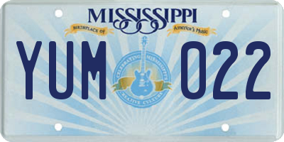 MS license plate YUM022