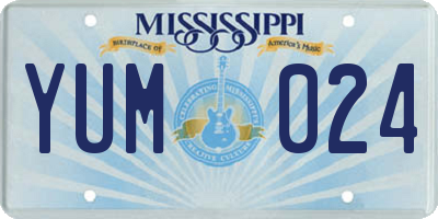 MS license plate YUM024