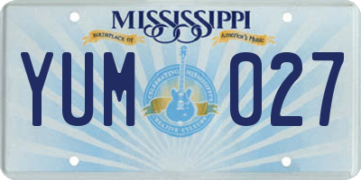 MS license plate YUM027