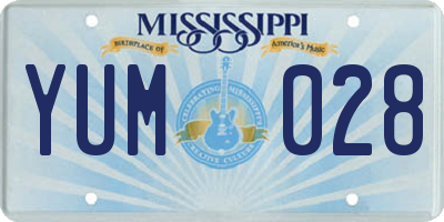 MS license plate YUM028