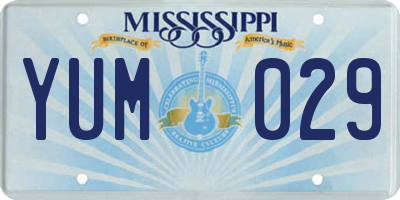 MS license plate YUM029