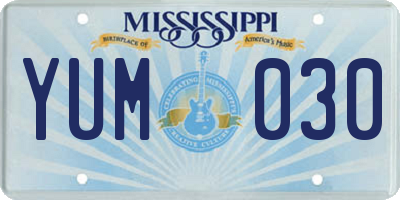 MS license plate YUM030