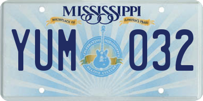 MS license plate YUM032