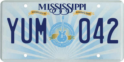MS license plate YUM042