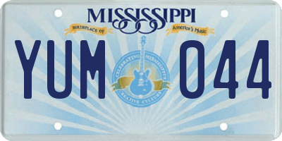MS license plate YUM044