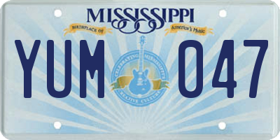 MS license plate YUM047