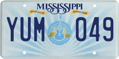 MS license plate YUM049