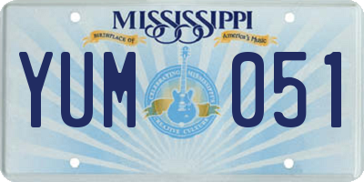 MS license plate YUM051
