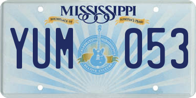 MS license plate YUM053