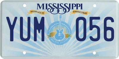 MS license plate YUM056